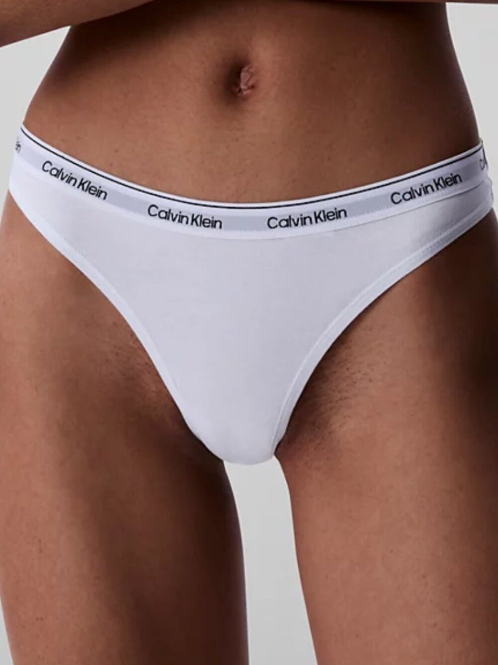 Calvin Klein Women's Icon Logo Thong Underwear  White Size XL  11466